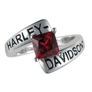   Harley Davidson Ladies Crossroads Birthstone Ring   January Garnet