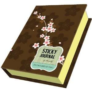  Sticky Notes Journal Petals On Brown Arts, Crafts 