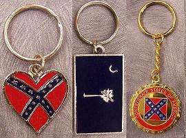 Confederate States Key Ring Rebel & Proud of it NEW  