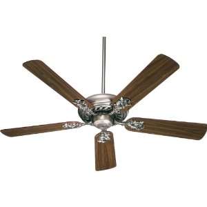   Antique Silver Carnegie Renaissance Indoor Ceiling Fan from the Carneg