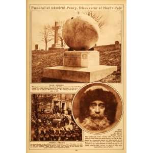  1922 Rotogravure Peary North Pole Arlington Cemetery 