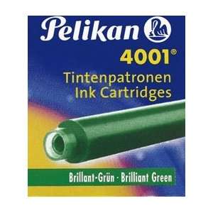  Giant Ink Cartridge, Brilliant Green Pelikan 4001. 3 Pack 