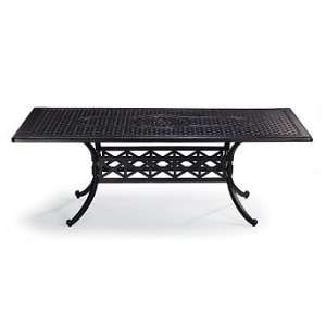  Carlisle Rectangular Cast top Outdoor Dining Table in Onyx 
