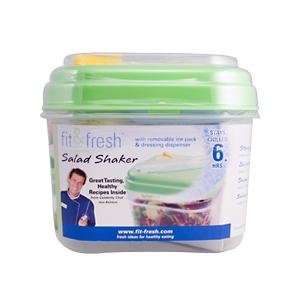 Fit & Fresh, Salad Shaker with Removable Ice Pack & Dressing Dispenser