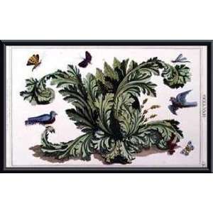   Print   Acanthus with Birds   Artist Pergolesi  Poster Size 18 X 24