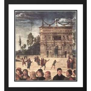  Perugino, Pietro 28x32 Framed and Double Matted Baptism of 