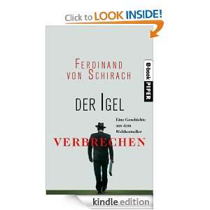 Der Igel (German Edition) Ferdinand von Schirach  Kindle 