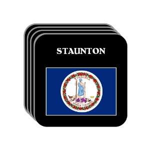  US State Flag   STAUNTON, Virginia (VA) Set of 4 Mini 