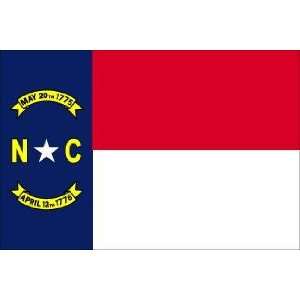  5 x 8 Feet North Carolina 2 ply Poly   outdoor State Flags 