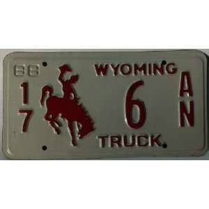  Wyoming 88 Truck License Plate 