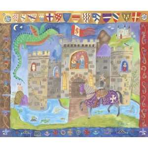  Knight and Castle Wall Mural Banner