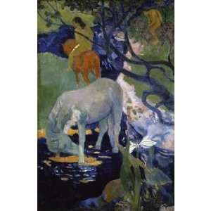  The White Horse (Le Cheval Blanc) by Paul Gauguin 10.38X16.00. Art 