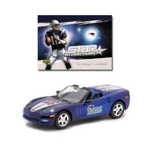New England Patroits Corvette Die Cast Collectible Car with Tom Brady 