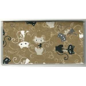  Checkbook Cover Bling Cat Cats Brown 