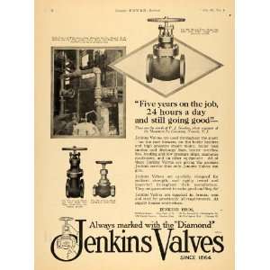 1924 Ad Jenkins Valve Diamond Power Plant Boiler Blower   Original 