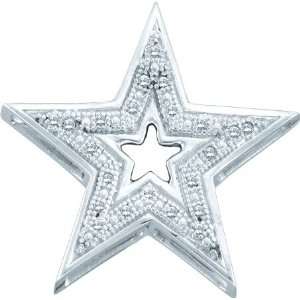   Twinkling Star Shape with A .05CT Dazzling Diamond Outline Jewelry