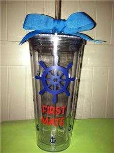 insulated 20oz acrylic tumbler captain or first mate or any 