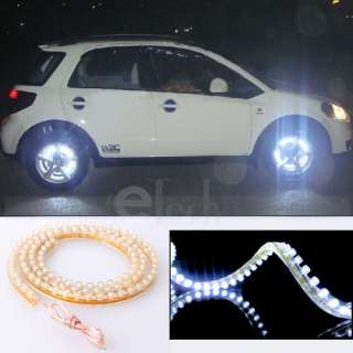 PVC 12V 96CM 48 LED Strip Car White Lights Flexible  