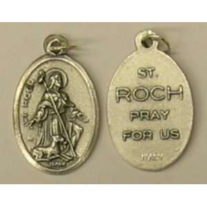  St. Roch Bulk Oxidized Medal with Jump Ring (M022RO 