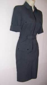   Charcoal Gray Zipper Front Career/Versatile Coat Dress 6 NWT  