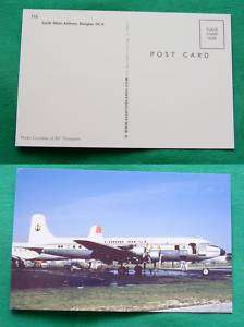 CARIB WEST AIRLINES DOUGLAS DC 6 PLANE VINTAGE POSTCARD  