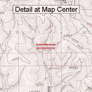  USGS Topographic Quadrangle Map   South Mountain, Oregon 