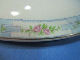 VINTAGE CARROLLTON CHINA OVAL SERVING DISH WITH LID GOLD TRIM & FLORAL 