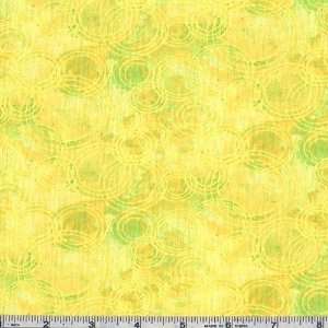  45 Wide Rainy Days Rainwater Rings Yellow Fabric By The 