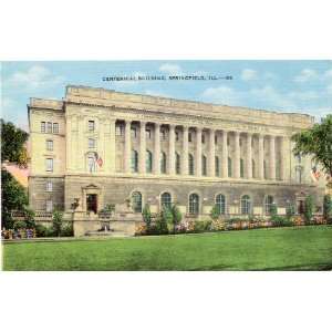   Postcard   Centennial Building   Springfield Illinois 