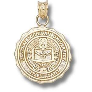  Central Michigan Chippewas Seal Pendant (Gold Plated 