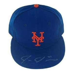  Ike Davis Signed Blue Mets Hat (MLB Auth) (Signed in 