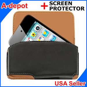 Leather Pouch Belt Clip Case for Ipod Touch 4G 4th +LCD  