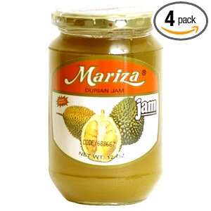 Mariza Durian Jam, 12 Ounce Jars (Pack of 4)  Grocery 