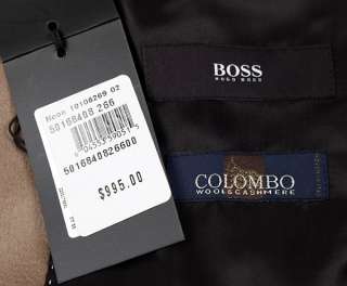995 HUGO BOSS Colombo Wool Cashmere Overcoat Coat 42R  