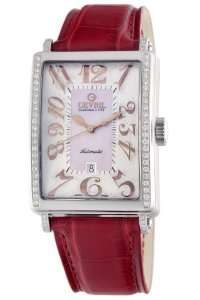  Gevril Womens 6208RE Glamour Automatic Pink Diamond Watch 