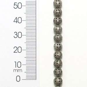  Filigree Metal Round Beads 8 Inch Strands Pack of 2 Arts 