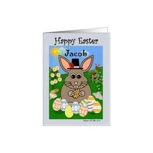  Happy Easter Jacob / Easter Name Specific / Mr. Bunny Card 
