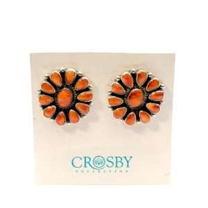  Circular Spiny Oyster Shell Earrings Jewelry