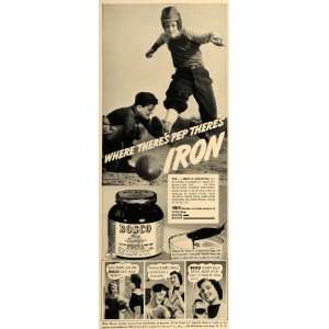  1940 Ad Iron Bosco Football Mineral Milk Chocolate Bill 