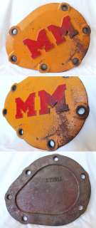 Vintage Minneapolis Moline Tractor Plate Cover Cast Iron MM  