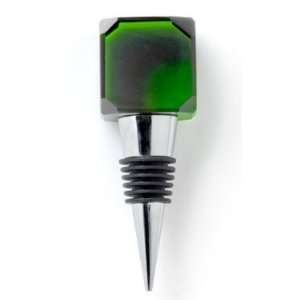  Slant Emerald Facet Bottle Stopper