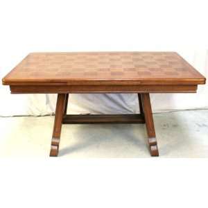  Vintage Spanish Gothic Oak Parquetry Refectory Table