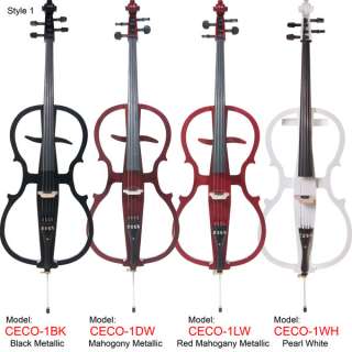 Cecilio Ebony Electric Silent Cello 4/4 Full Size  