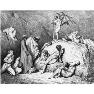   Personalised Photo Gloss Stickers Gustave Dore Dante Sower Of Discord