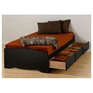  Prepac Twin XL Platform Storage Bed (Espresso) EBX 4105 