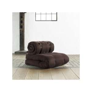  Buckle Up Sleeper Chair in Solid Chocolate