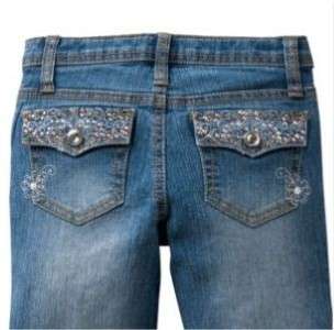 SONOMA Girls Jeans Scroll Denim 6 6X Slim NWT Pants  