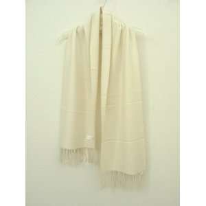   Mans or Womans Pure Cashmere Scarf   Natural Ivory 