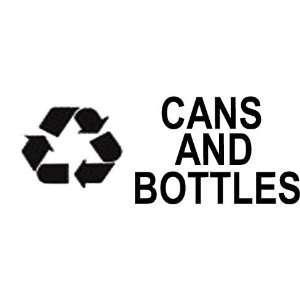   Rubbermaid 3 1/2H Cans and Bottles Sortation Decal