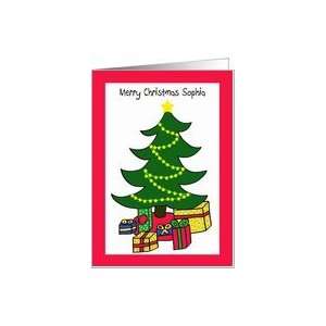Sophia Christmas Tree Letter from Santa Card